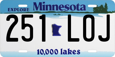 MN license plate 251LOJ