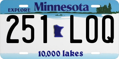 MN license plate 251LOQ