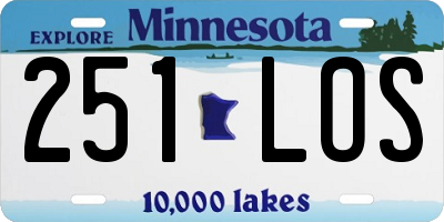 MN license plate 251LOS