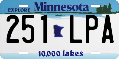 MN license plate 251LPA