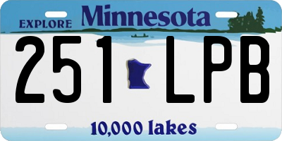 MN license plate 251LPB
