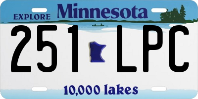 MN license plate 251LPC