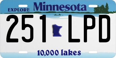 MN license plate 251LPD