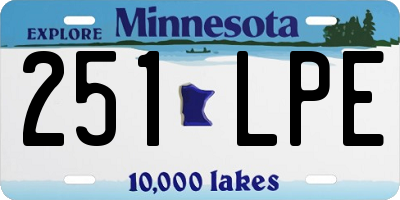 MN license plate 251LPE