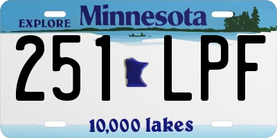 MN license plate 251LPF