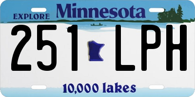 MN license plate 251LPH