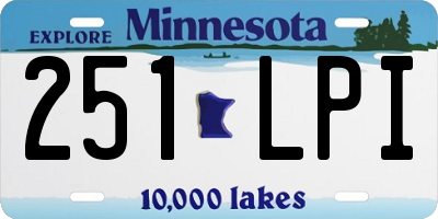 MN license plate 251LPI