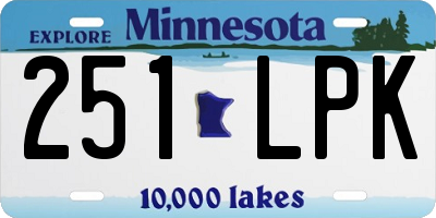 MN license plate 251LPK