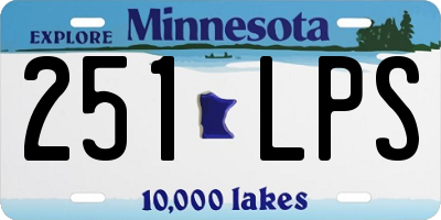 MN license plate 251LPS