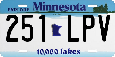 MN license plate 251LPV