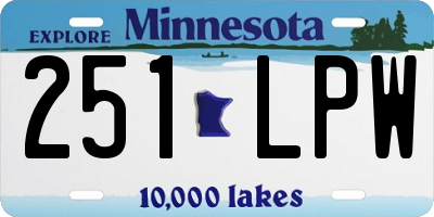 MN license plate 251LPW