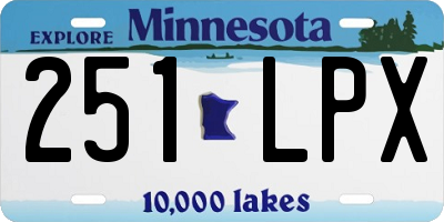 MN license plate 251LPX