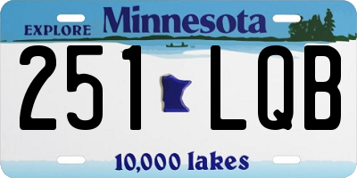 MN license plate 251LQB
