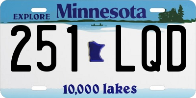 MN license plate 251LQD