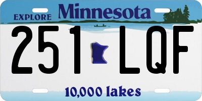 MN license plate 251LQF