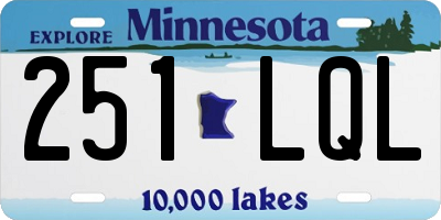 MN license plate 251LQL