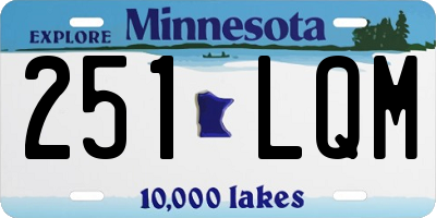 MN license plate 251LQM