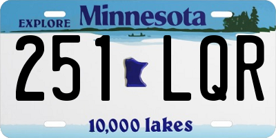 MN license plate 251LQR