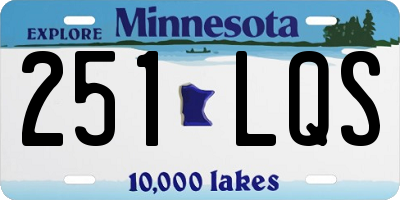 MN license plate 251LQS