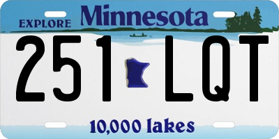 MN license plate 251LQT