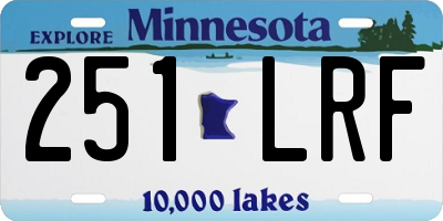 MN license plate 251LRF