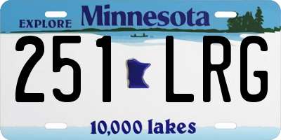 MN license plate 251LRG
