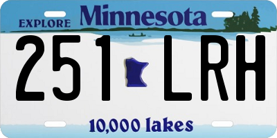 MN license plate 251LRH