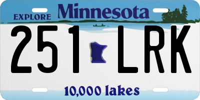 MN license plate 251LRK