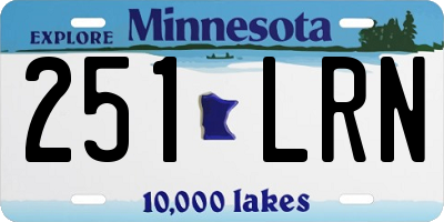 MN license plate 251LRN
