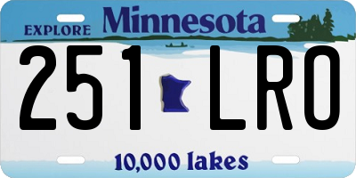 MN license plate 251LRO