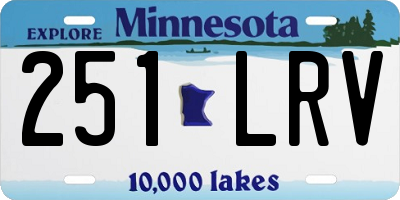 MN license plate 251LRV