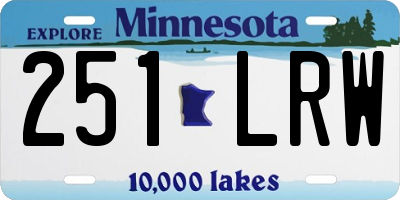 MN license plate 251LRW