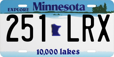 MN license plate 251LRX