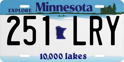 MN license plate 251LRY