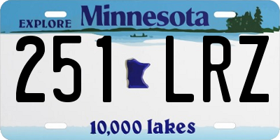 MN license plate 251LRZ