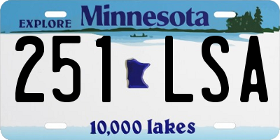 MN license plate 251LSA