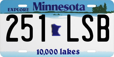 MN license plate 251LSB