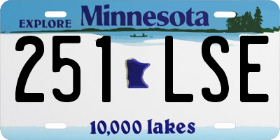 MN license plate 251LSE