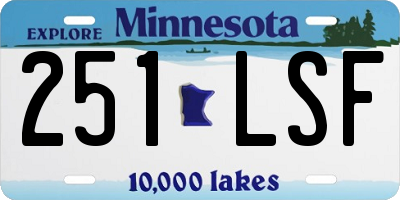 MN license plate 251LSF