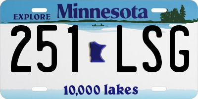 MN license plate 251LSG