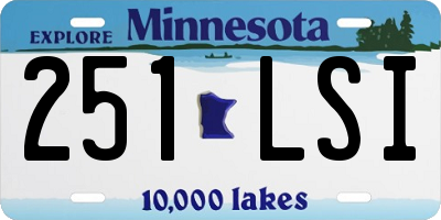 MN license plate 251LSI