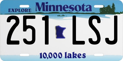MN license plate 251LSJ