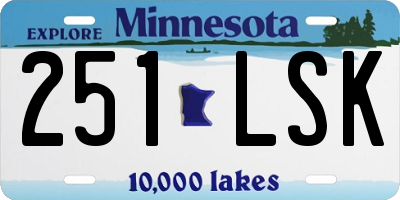 MN license plate 251LSK