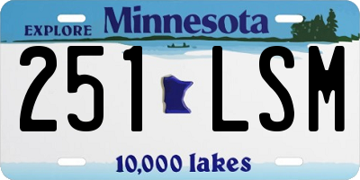 MN license plate 251LSM