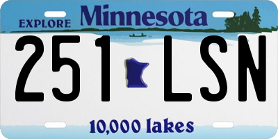 MN license plate 251LSN