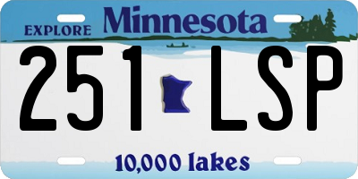 MN license plate 251LSP