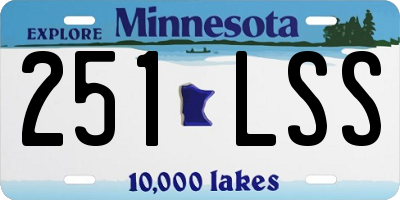 MN license plate 251LSS