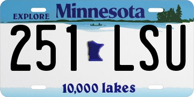 MN license plate 251LSU