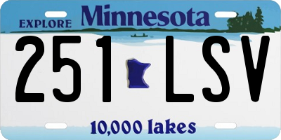 MN license plate 251LSV