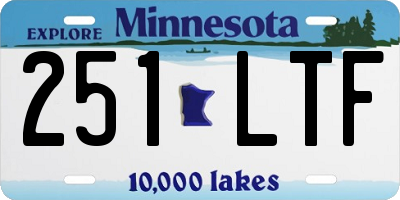 MN license plate 251LTF